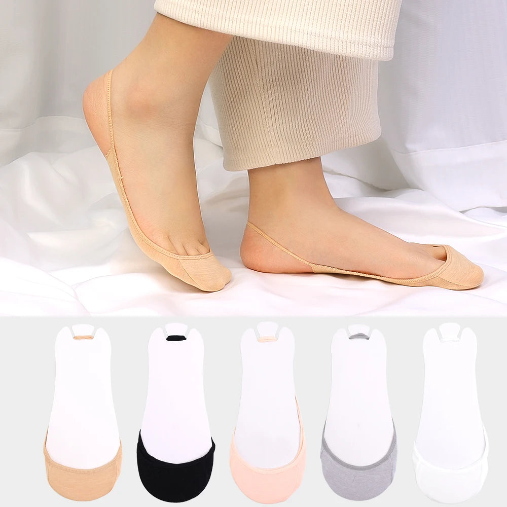 3Pairs Invisible Half-Palm Socks Women Summer