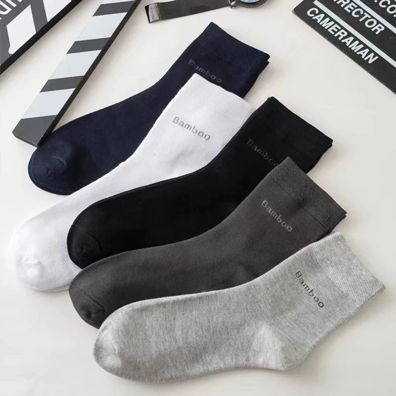 10/5Pairs Men Bamboo Socks Comfortable